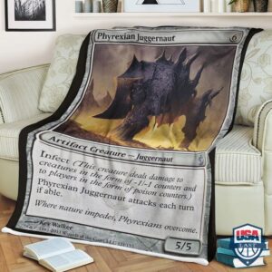 Mtg Magic The Gathering Phyrexian Juggernaut Quilt Blanket
