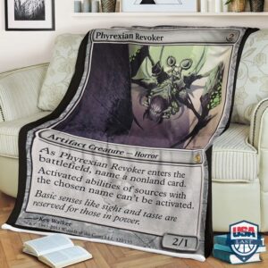 Mtg Magic The Gathering Phyrexian Revoker Quilt Blanket