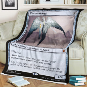 Mtg Magic The Gathering Platinum Angel Blanket