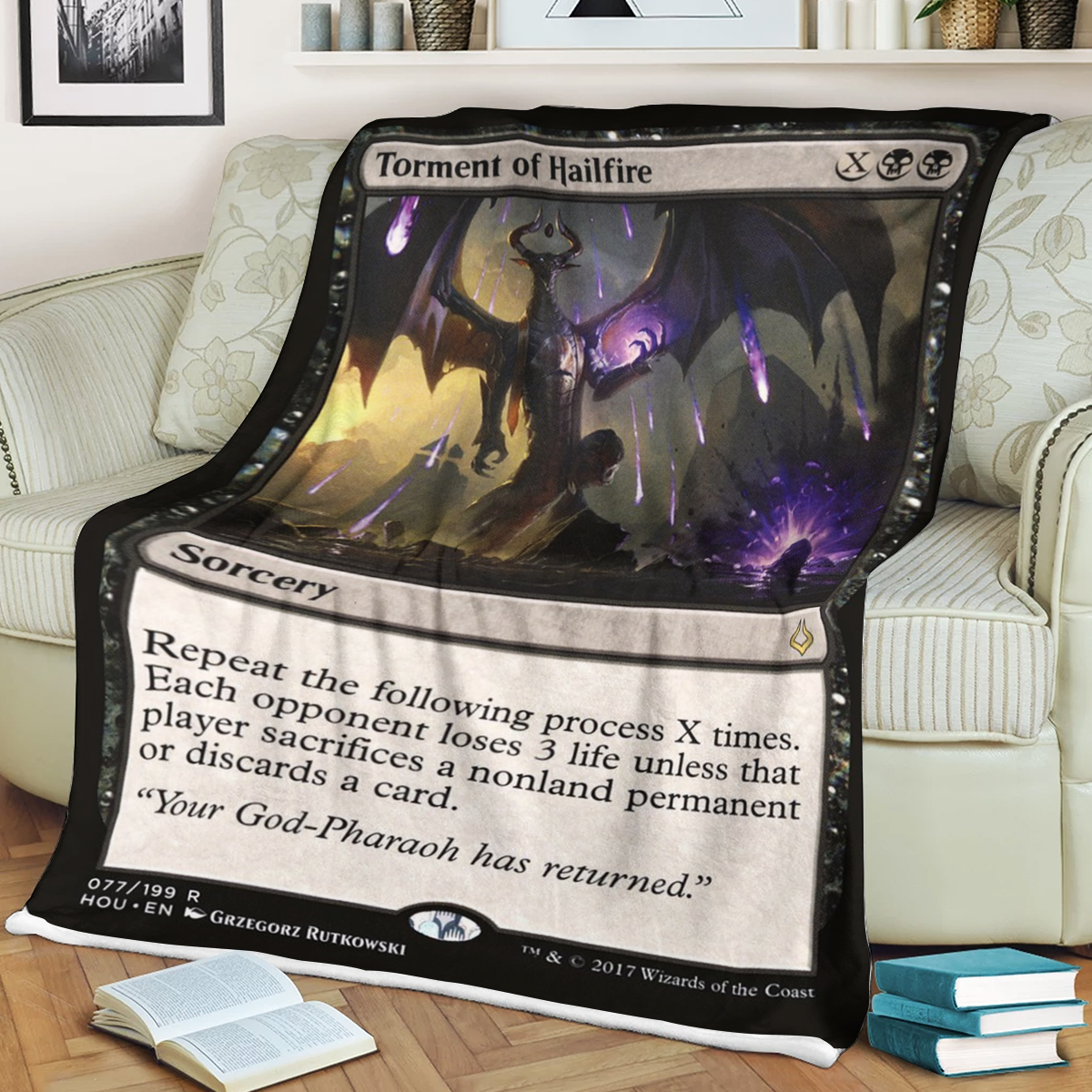 Mtg Magic The Gathering Torment Of Hailfire Blanket Mtg Magic The Gathering Torment Of Hailfire Blanket