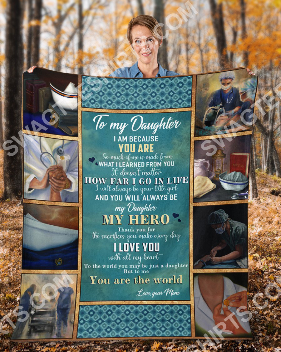 Nurse To My Daughter I Love You Your Mom Blanket Nurse To My Daughter I Love You Your Mom Blanket