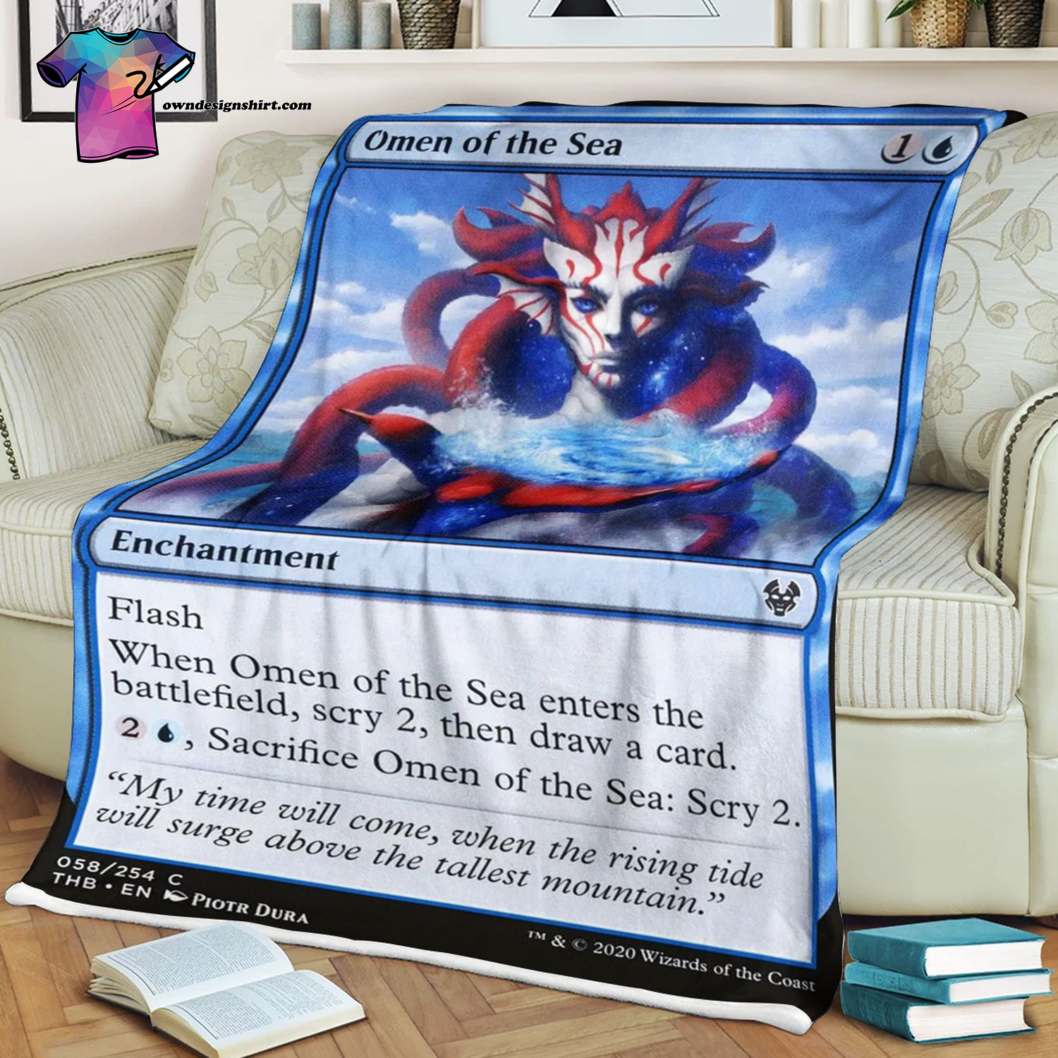 Omen Of The Sea Game Magic The Gathering Blanket Omen Of The Sea Game Magic The Gathering Blanket