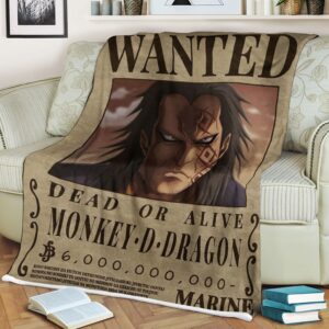 One Piece Monkey D Dragon Soft Blanket