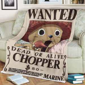 One Piece Wanted Dead Or Alive Chopper Blanket