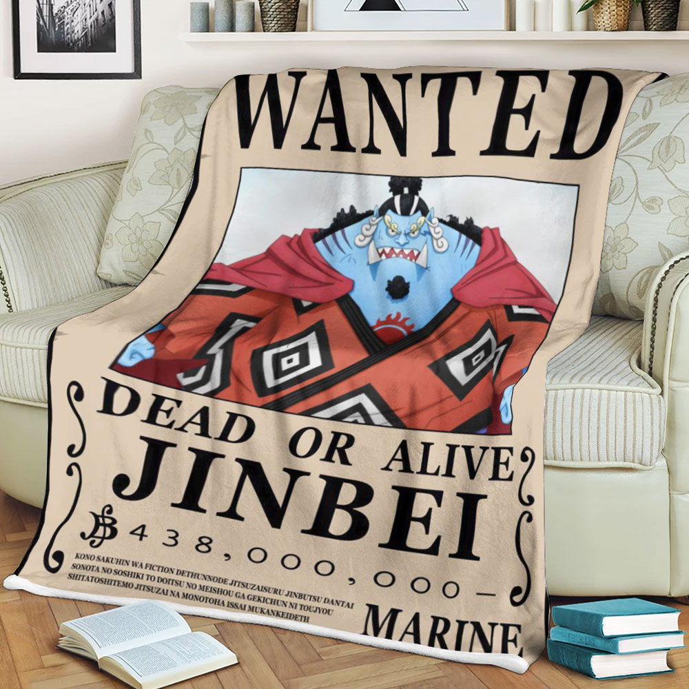 One Piece Wanted Dead Or Alive Jinbei Blanket One Piece Wanted Dead Or Alive Jinbei Blanket