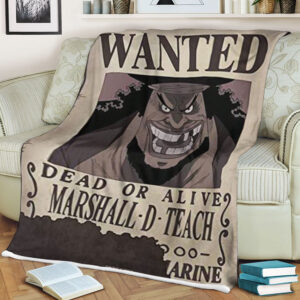 One Piece Wanted Dead Or Alive Marshall D Teach Blanket