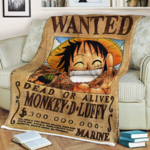 One Piece Wanted Dead Or Alive Monkey D Luffy Blanket