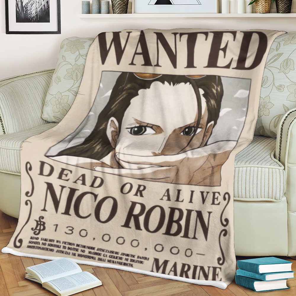 One Piece Wanted Dead Or Alive Nico Robin Blanket One Piece Wanted Dead Or Alive Nico Robin Blanket