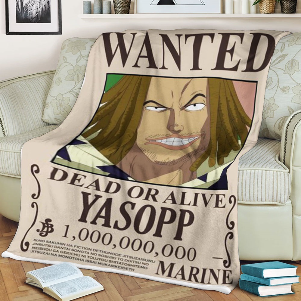 One Piece Yasopp Wanted Blanket One Piece Yasopp Wanted Blanket