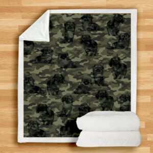 Pekingese Camo Blanket