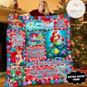 Personalized Little Mermaid Blanket