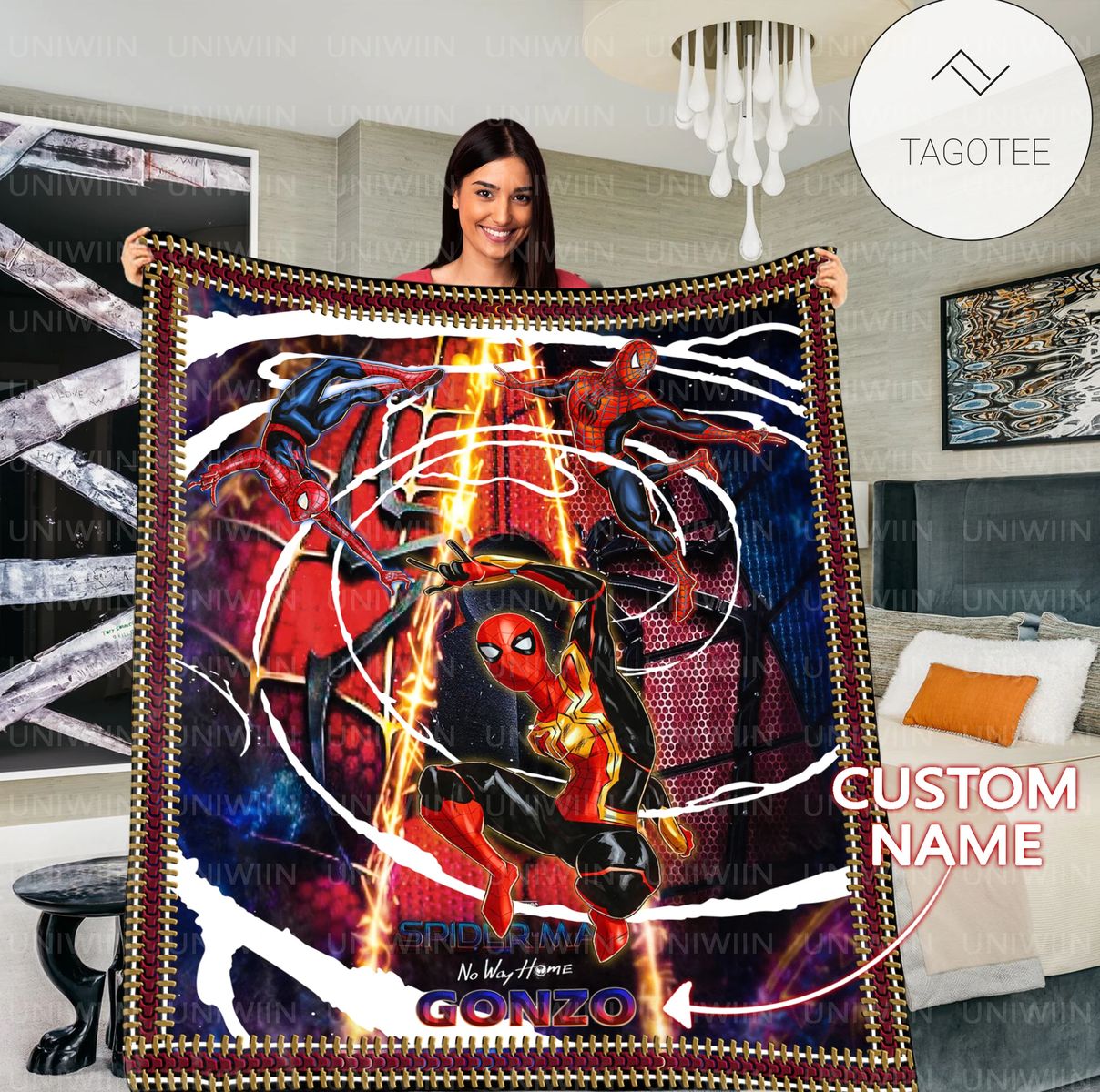 Personalized No Way Home Spiderman Blanket Personalized No Way Home Spiderman Blanket
