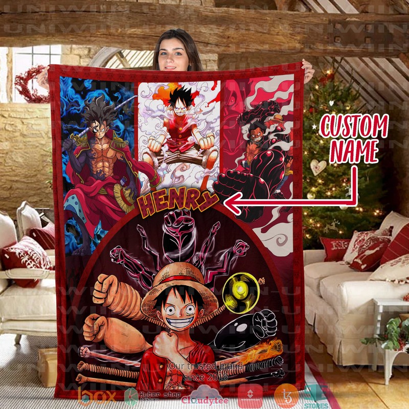 Personalized One Piece D Luffy Monkey Blanket Personalized One Piece D Luffy Monkey Blanket