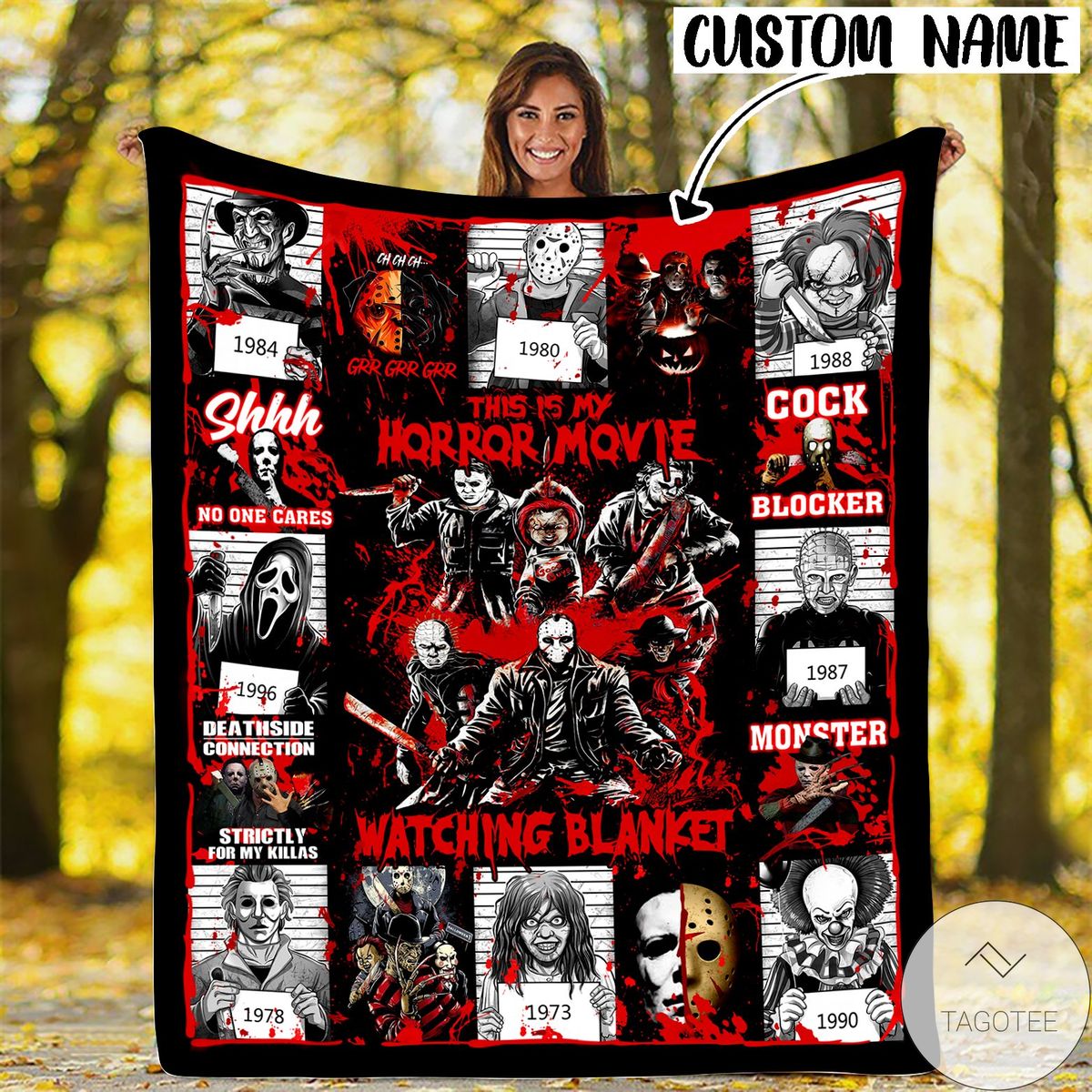 Personalized This Is My Horror Movie Watching Halloween Blanket Personalized This Is My Horror Movie Watching Halloween Blanket