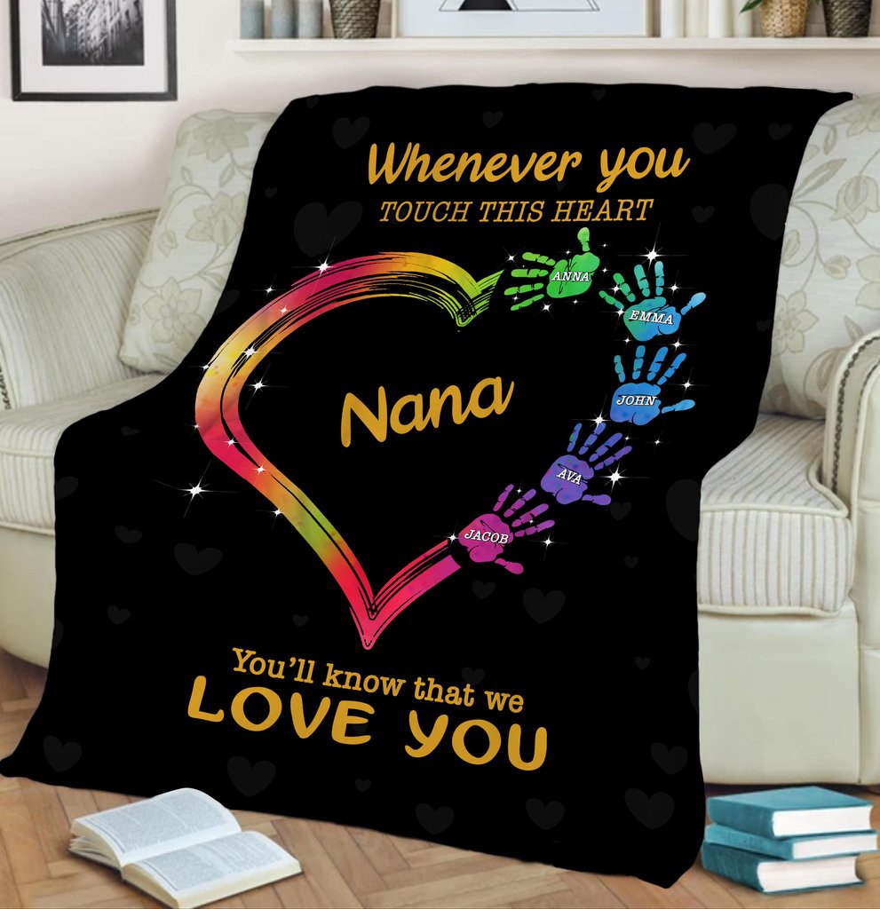 Personalized Whenever You Touch This Heart You Will Know That We Love You Blanket 2 Personalized Whenever You Touch This Heart You Will Know That We Love You Blanket 2