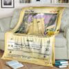 Pikachu Card Pokemon Fleece Blanket