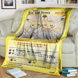 Pikachu Nick And Teresa Pokemon Blanket