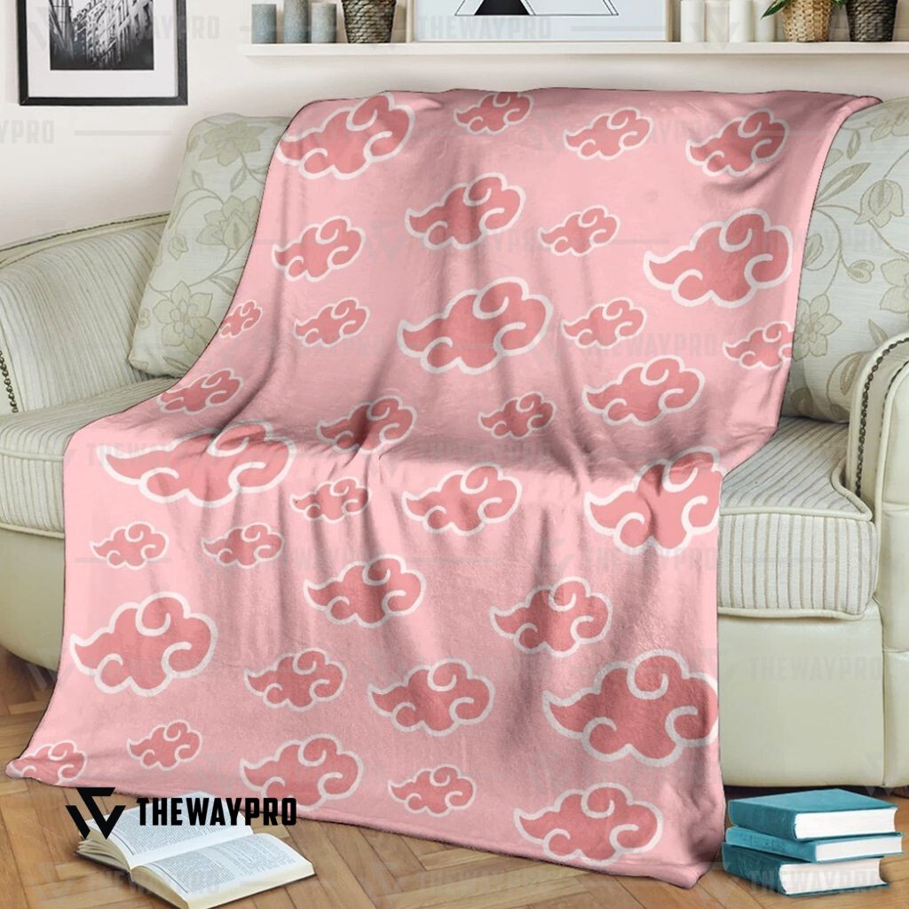 Pink Akatsuki Pattern Blanket Pink Akatsuki Pattern Blanket
