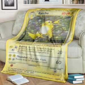 Pkm Raichu Card Blanket