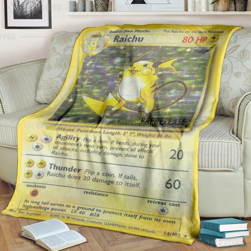Pkm Raichu Card Blanket Pkm Raichu Card Blanket