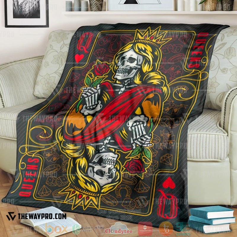 Playing Cards The Queen Soft Blanket Playing Cards The Queen Soft Blanket