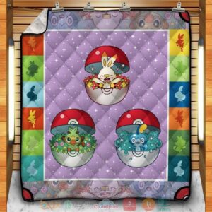 Poke Sword Shield Quilt Blanket