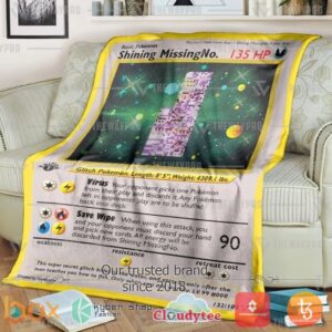 Pokemon 1St Edition Missingno Holo Rare Vintage Blanket 2