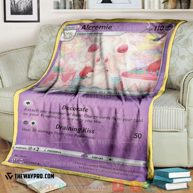Pokemon Alcremie Rebel Clash Soft Blanket Pokemon Alcremie Rebel Clash Soft Blanket