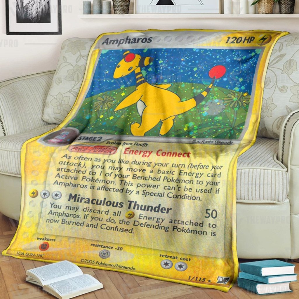 Pokemon Ampharos Unseen Forces Blanket Pokemon Ampharos Unseen Forces Blanket
