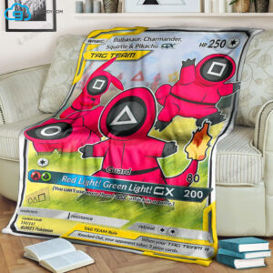 Pokemon And Squid Game Full Print Soft Blanket