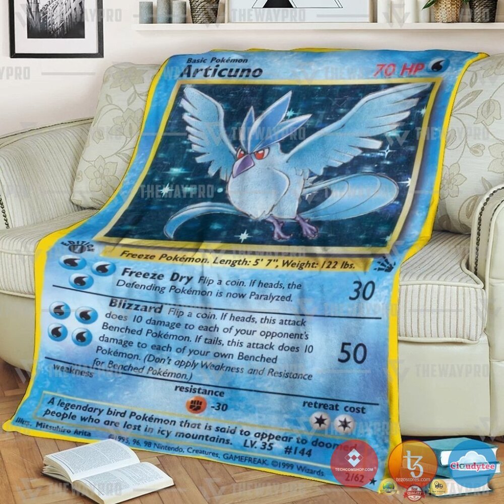 Pokemon Articuno Blanket Pokemon Articuno Blanket
