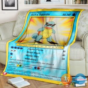 Pokemon Ashs Squirtle Blanket