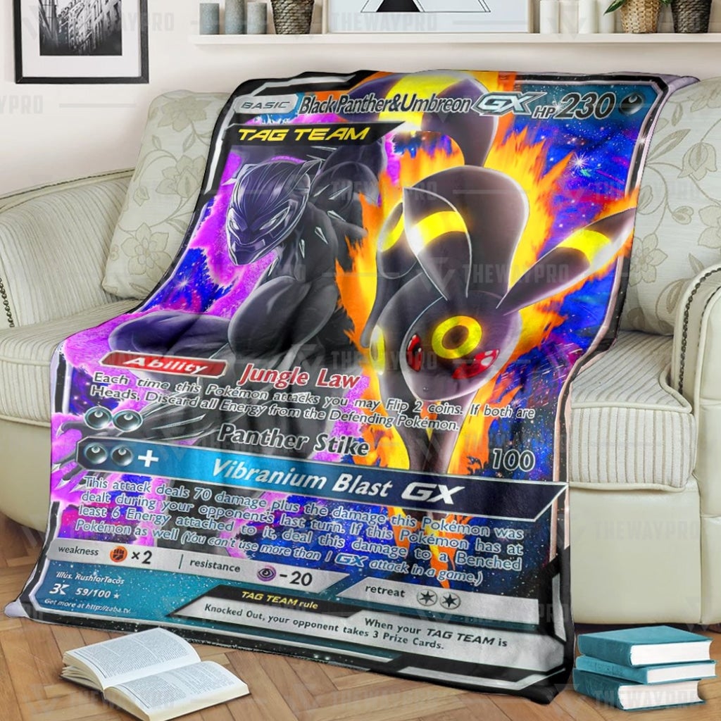 Pokemon Black Panther And Umbreon Blanket Pokemon Black Panther And Umbreon Blanket