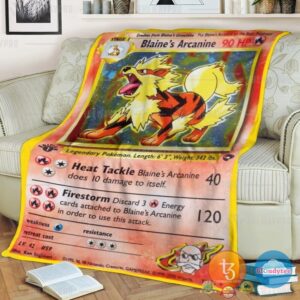 Pokemon Blaines Arcanine Blanket