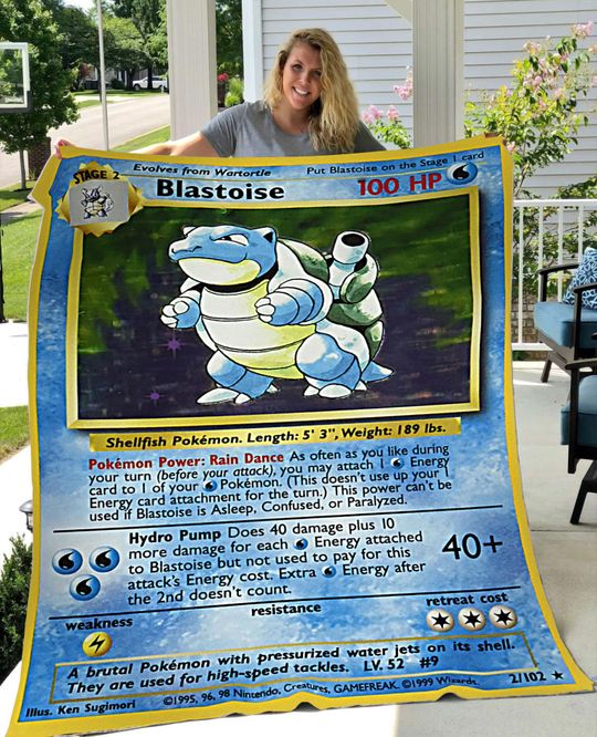 Pokemon Blastoise Blanket Pokemon Blastoise Blanket
