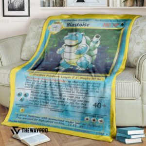 Pokemon Blastoise Card Blanket