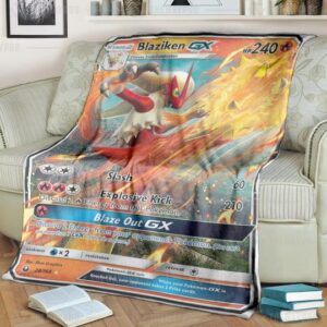 Pokemon Blaziken Gx Soft Blanket