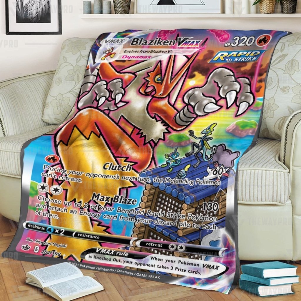 Pokemon Blaziken Vmax Chilling Reign Blanket 2 Pokemon Blaziken Vmax Chilling Reign Blanket 2