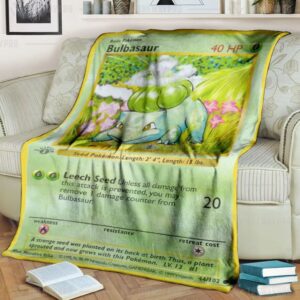 Pokemon Bulbasaur 1St Edition Blanket