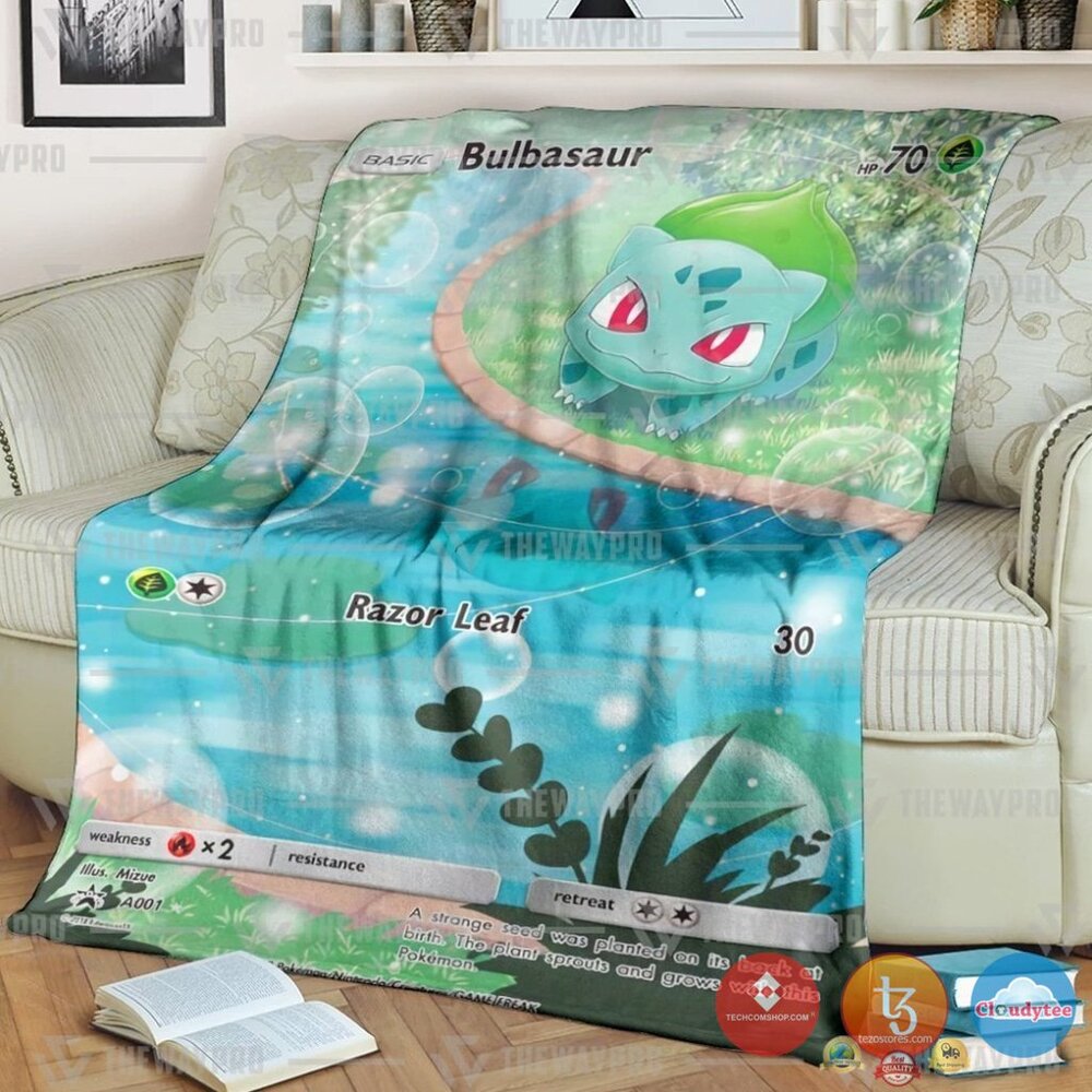 Pokemon Bulbasaur Blanket Pokemon Bulbasaur Blanket
