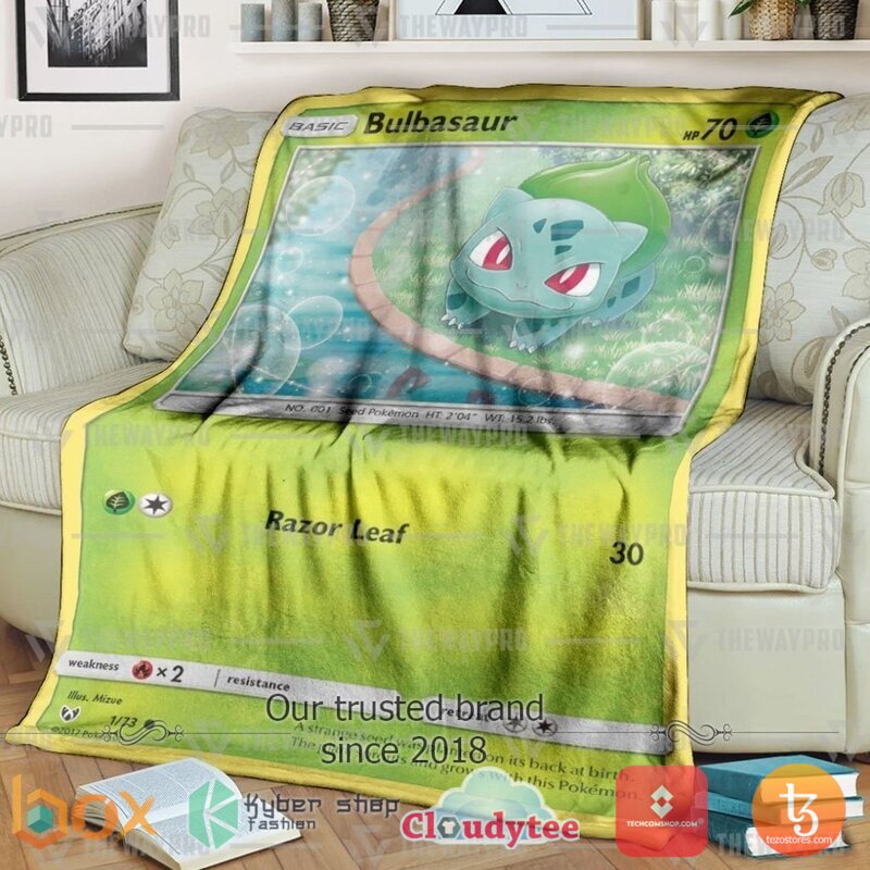 Pokemon Bulbasaur Shining Legends Blanket 2 Pokemon Bulbasaur Shining Legends Blanket 2