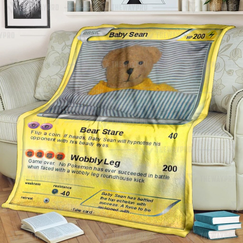 Pokemon Card Baby Sean Blanket Pokemon Card Baby Sean Blanket