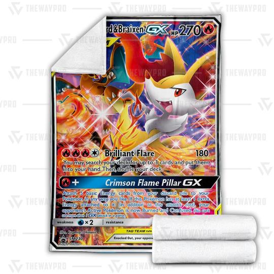 Pokemon Charizard And Braixen Blanket Pokemon Charizard And Braixen Blanket