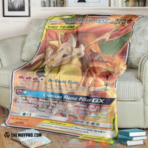 Pokemon Charizard Braixen Gx Cosmic Eclipse Soft Blanket