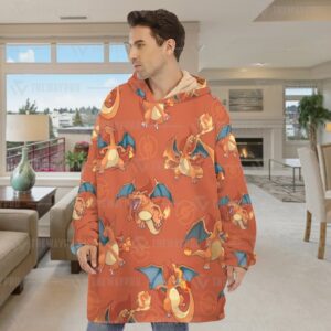 Pokemon Charizard Fleece Hoodie Blanket
