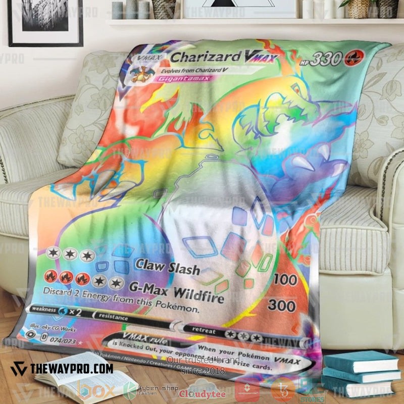 Pokemon Charizard Vmax Champions Path Soft Blanket Pokemon Charizard Vmax Champions Path Soft Blanket