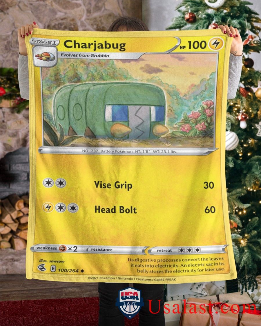 Pokemon Charjabug Fusion Strike Soft Blanket Pokemon Charjabug Fusion Strike Soft Blanket