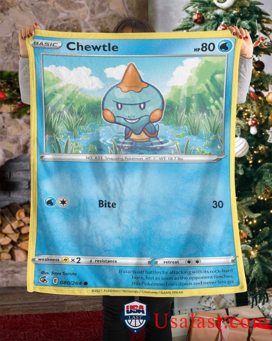 Pokemon Chewtle Fusion Strike Blanket Pokemon Chewtle Fusion Strike Blanket