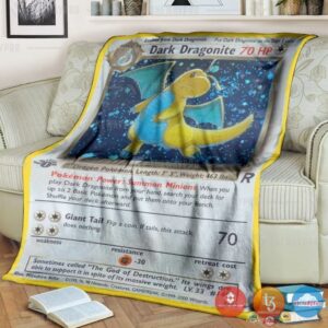 Pokemon Dark Dragonite 1St Edition Blanket
