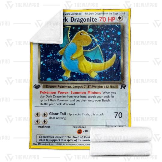 Pokemon Dark Dragonite Blanket Pokemon Dark Dragonite Blanket